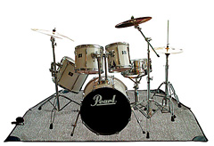 Schlagzeug-Teppich "Rockbag" grau, 2 x 2m